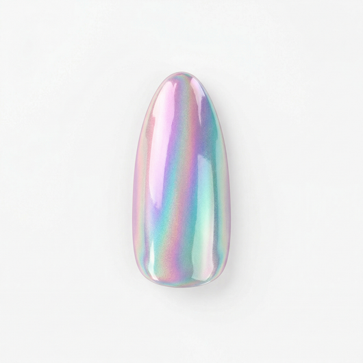 Apricot Nails Aurora — Medium Almond press-on nail swatch