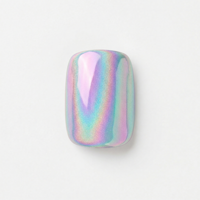 Apricot Nails Aurora — Short Squoval press-on nail swatch