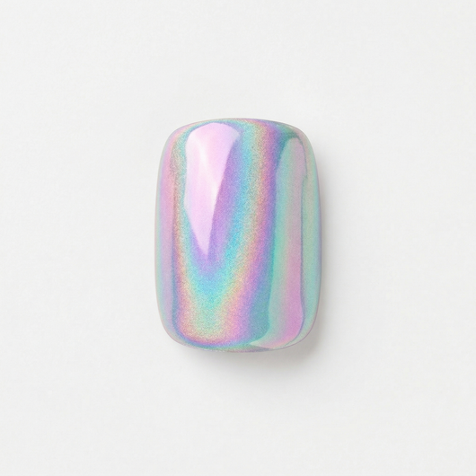 Apricot Nails Aurora — Short Squoval press-on nail swatch