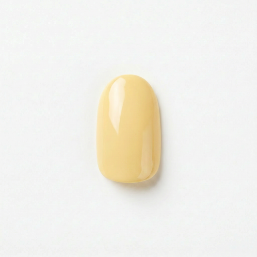 Apricot Nails Butter Yellow — Short Oval