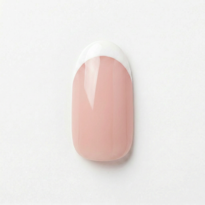 Apricot Nails Classic French — Medium Oval