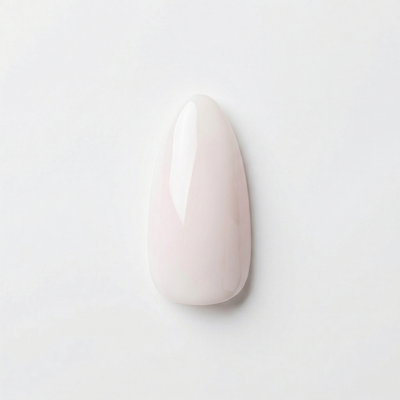 Apricot Nails Milky Glaze — Medium Almond press-on nail swatch