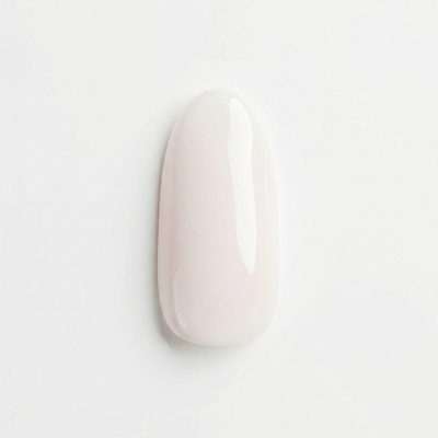Apricot Nails Milky Glaze — Medium Oval press-on nail swatch