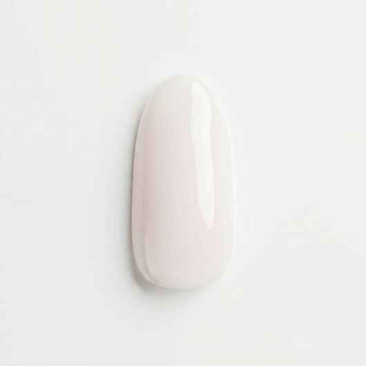 Apricot Nails Milky Glaze — Medium Oval press-on nail swatch