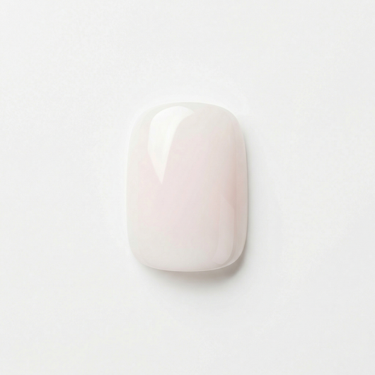 Apricot Nails Milky Glaze — Short Squoval press-on nail swatch