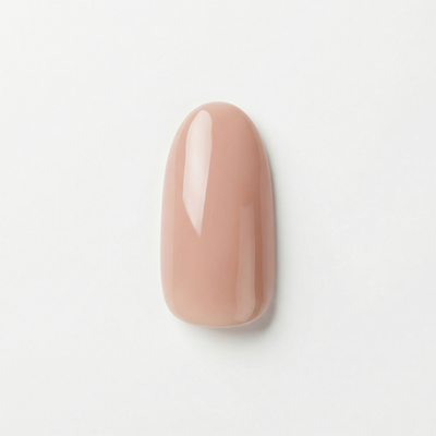 Apricot Nails Vanilla Silk — Medium Oval press-on nail swatch