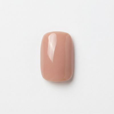 Apricot Nails Vanilla Silk — Short Squoval press-on nail swatch