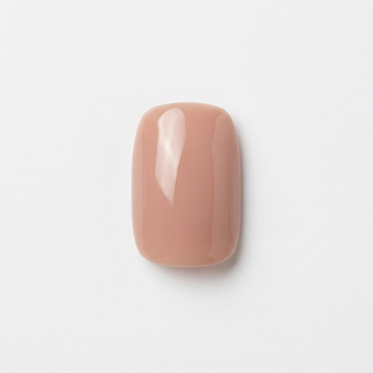 Apricot Nails Vanilla Silk — Short Squoval press-on nail swatch
